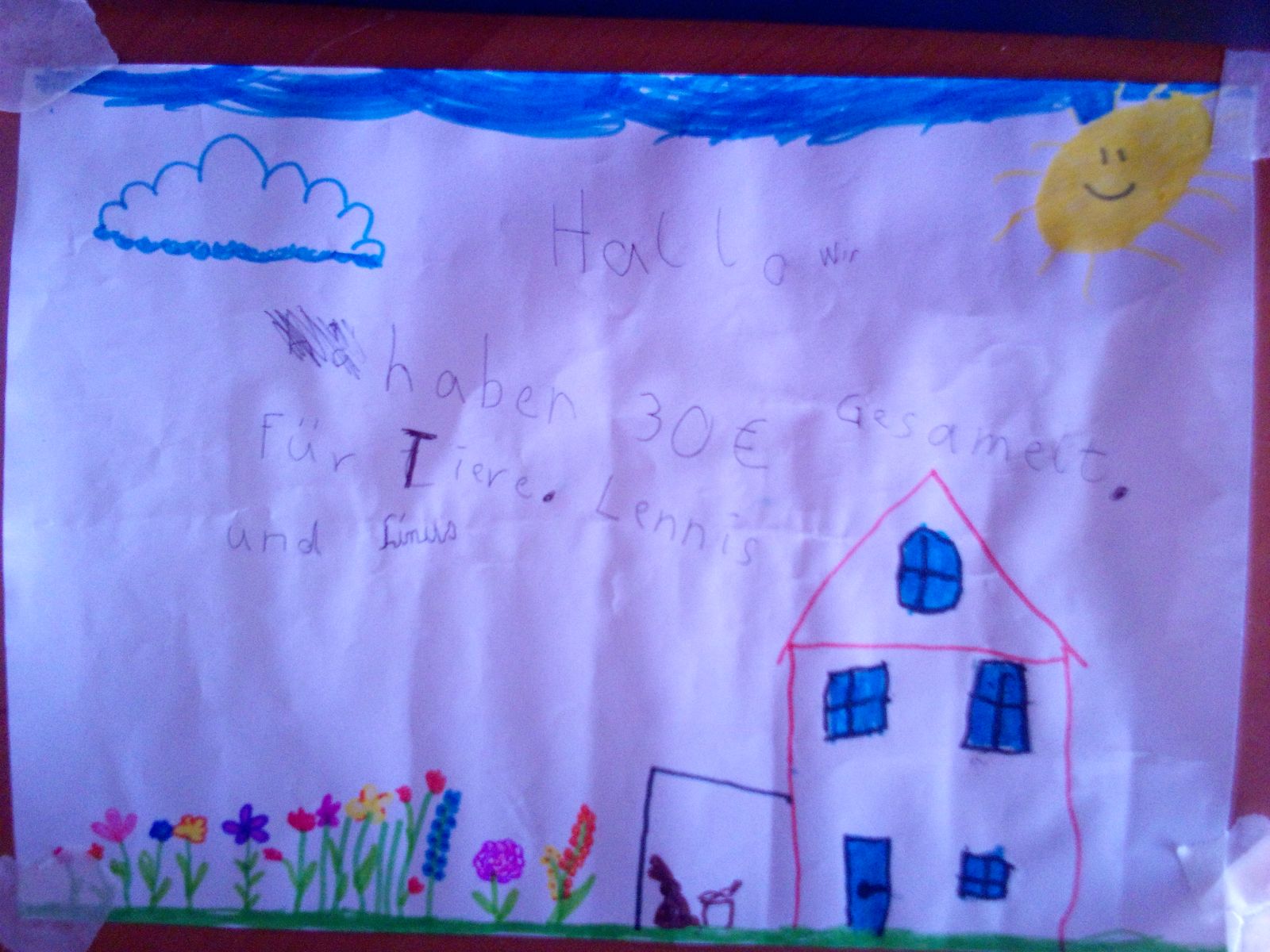 Vielen Dank an die fleißigen Spender Lennis und Linus